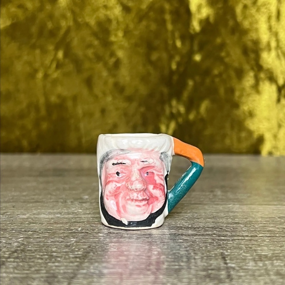 Vintage Miniature Tobi Mug Man Face